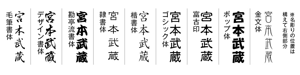 名彫書体