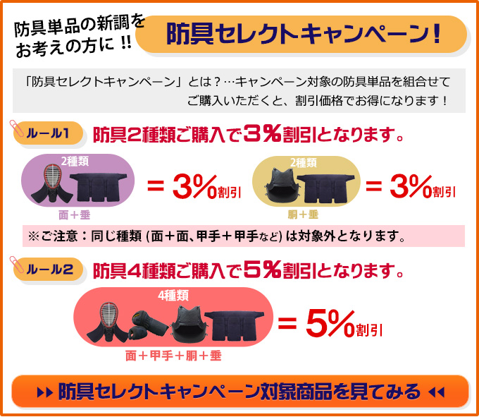 剣道防具の単品販売なら東山堂の剣道防具工房「源」へ！！