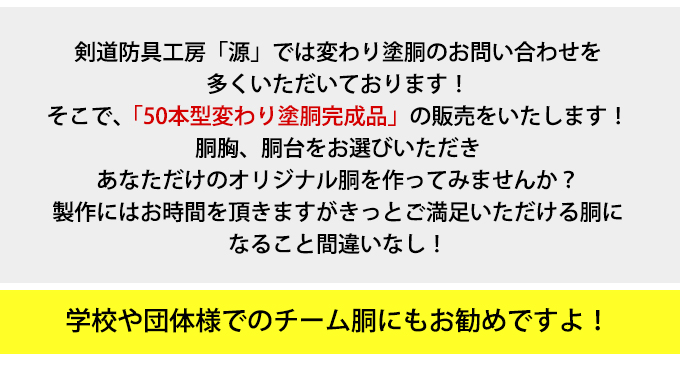 学校・団体のチーム胴におススメ