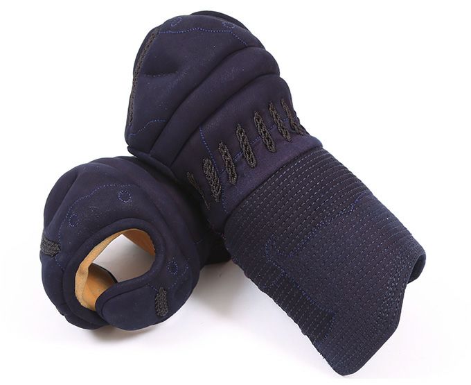 新品 剣道 防具 5mm ミシン 紺革甲手 M 18-21 【セール，爆買い】