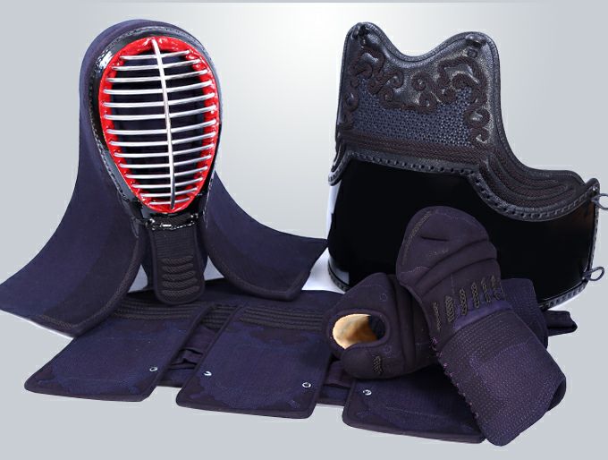 「源心」4mm人工革タイトステッチ 剣道防具セット