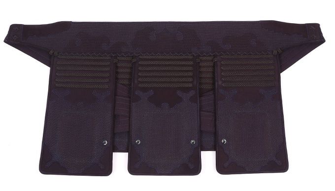 「源心 (げんしん) 」紺鹿革4ミリ機械刺ミシン剣道防具 垂