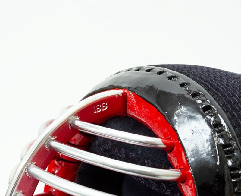 【防具セレクト対象商品】「源龍」3ミリ人工革フィットステッチ防具 面 紫小桜柄【ミシン刺･機械刺・クラリーノ】