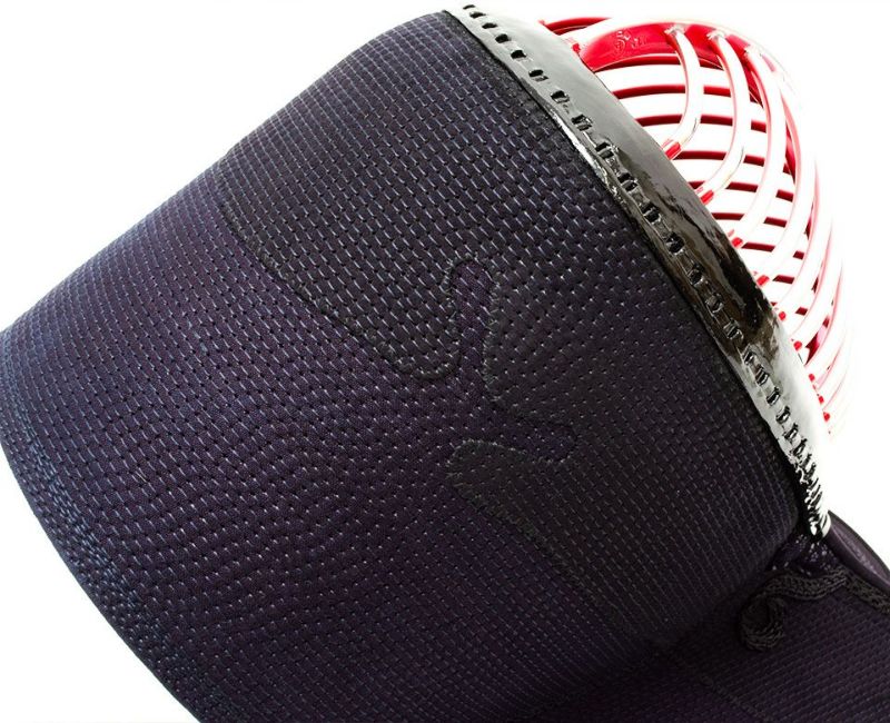 【防具セレクト対象商品】「源龍」3ミリ人工革フィットステッチ防具 面 紫小桜柄【ミシン刺･機械刺・クラリーノ】