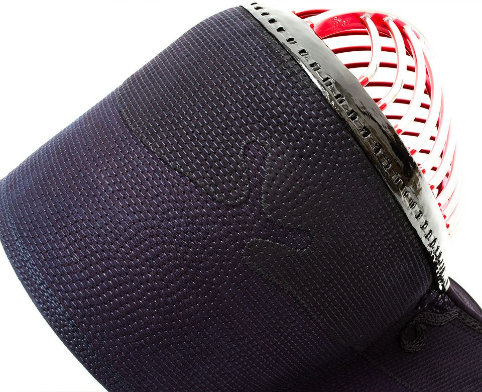 【防具セレクト対象商品】「源龍」3ミリ人工革フィットステッチ防具 面 紫小桜柄【ミシン刺･機械刺・クラリーノ】