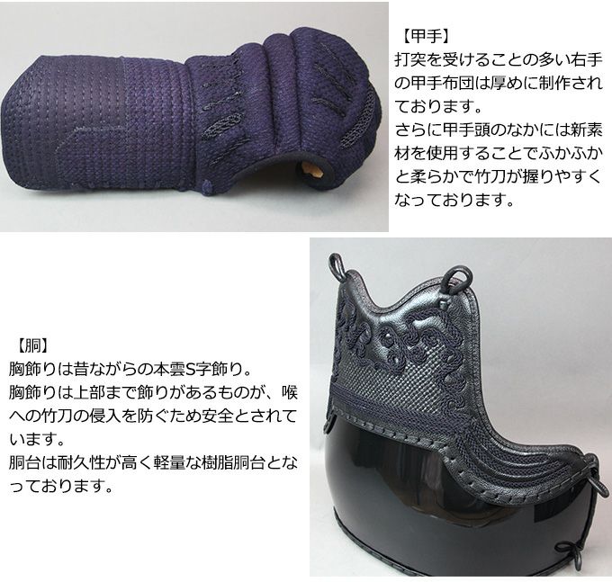 「源叡(げんえい)」6mm織刺 ピッチ具の目刺 剣道防具セット