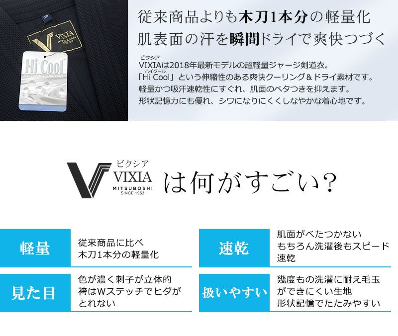 VIXIA(ヴィクシア)剣道着袴セット