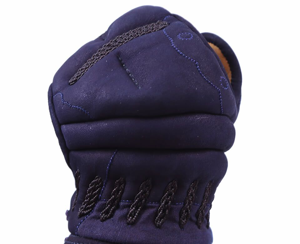 「源心(げんしん)」6ミリ紺鹿革ミシン剣道防具甲手【剣道防具・小手・篭手】【ﾐｼﾝ刺･機械刺】