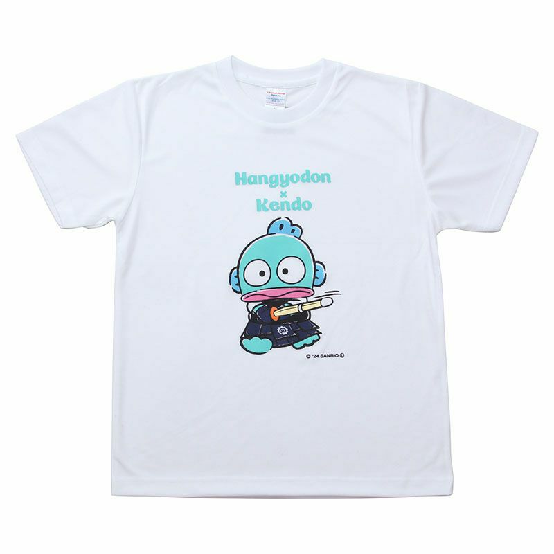 サンリオ×ミツボシ 剣道Tシャツ ハンギョドン 1枚　ネイビー ホワイト【剣道具 ティーシャツ ゆうパケット可】