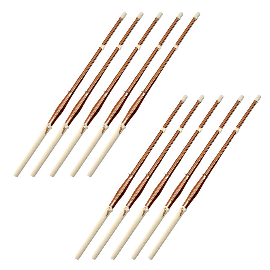 バイオテック細身実戦型 吟風仕組み竹刀 「光(ひかり)」37（中学生）×10本セット【剣道竹刀・SSPシール貼付・先軽・男女用】