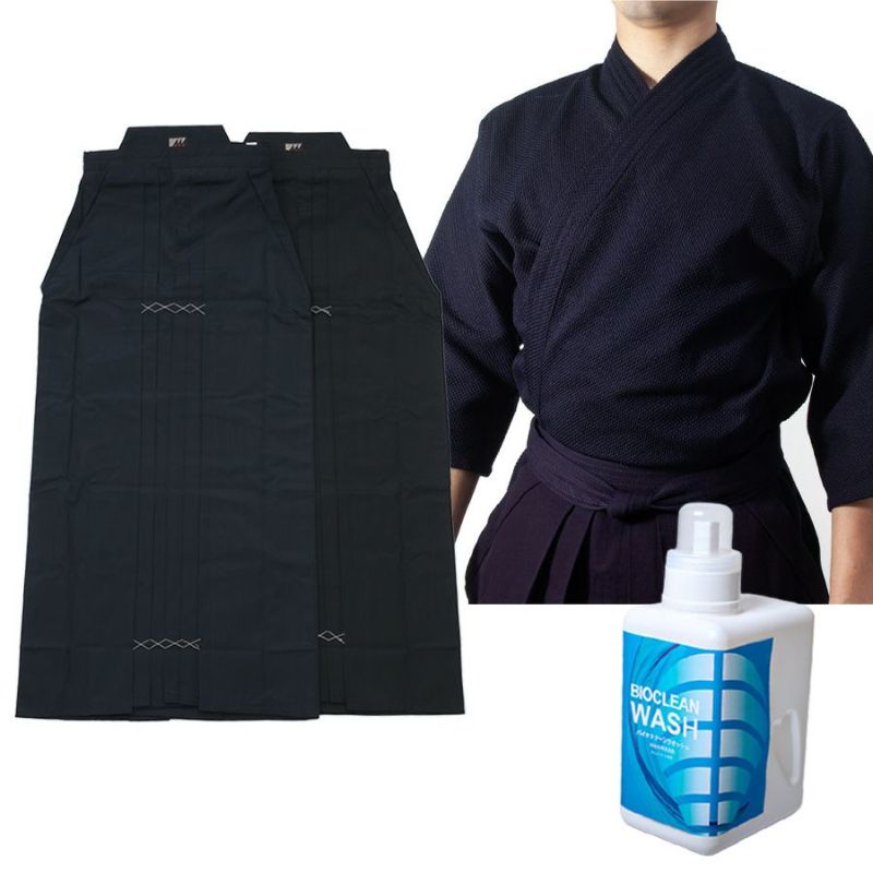 VIXIA TRAD 剣道衣+デオセル剣道袴セット バイオクリーンウォッシュ（500ml）付属【剣道着・剣道衣・剣道袴】