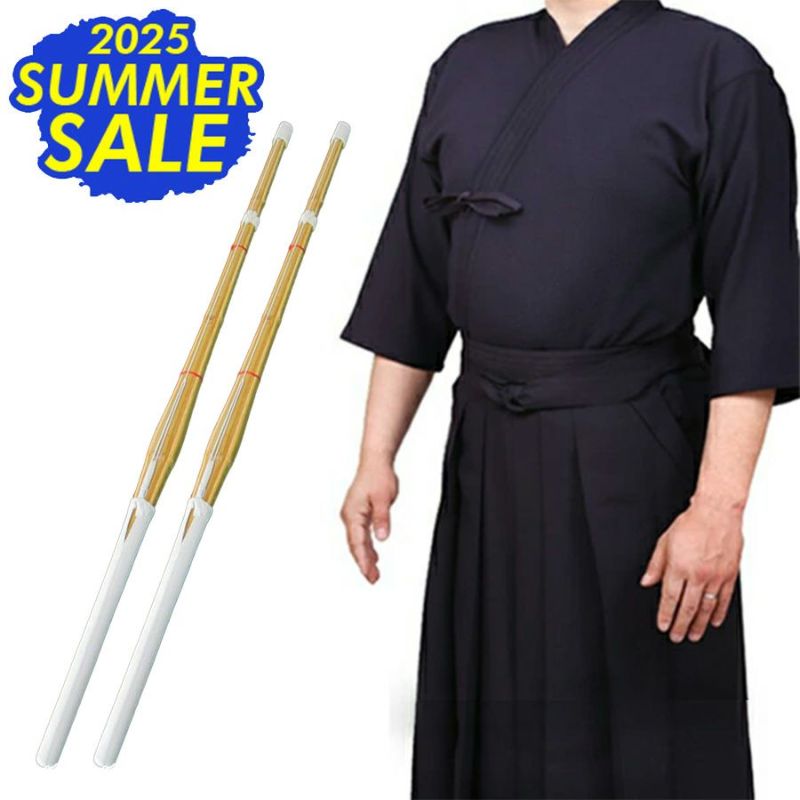 VIXIA(ヴィクシア)剣道着袴セット+床仕組完成品竹刀2本セット　28～38男女【剣道着・剣道衣・剣道袴】
