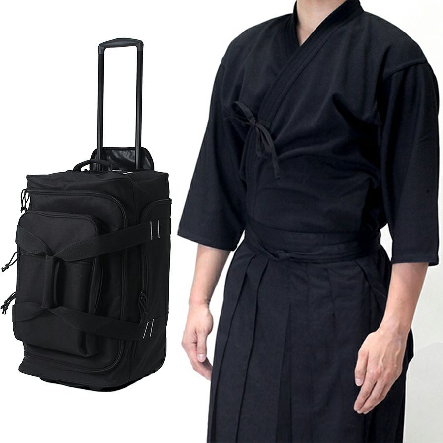 2WAY剣道防具キャリー+織刺風ジャージ剣道着・上製テトロン剣道袴【防具袋・剣道着・剣道衣・剣道袴セット】