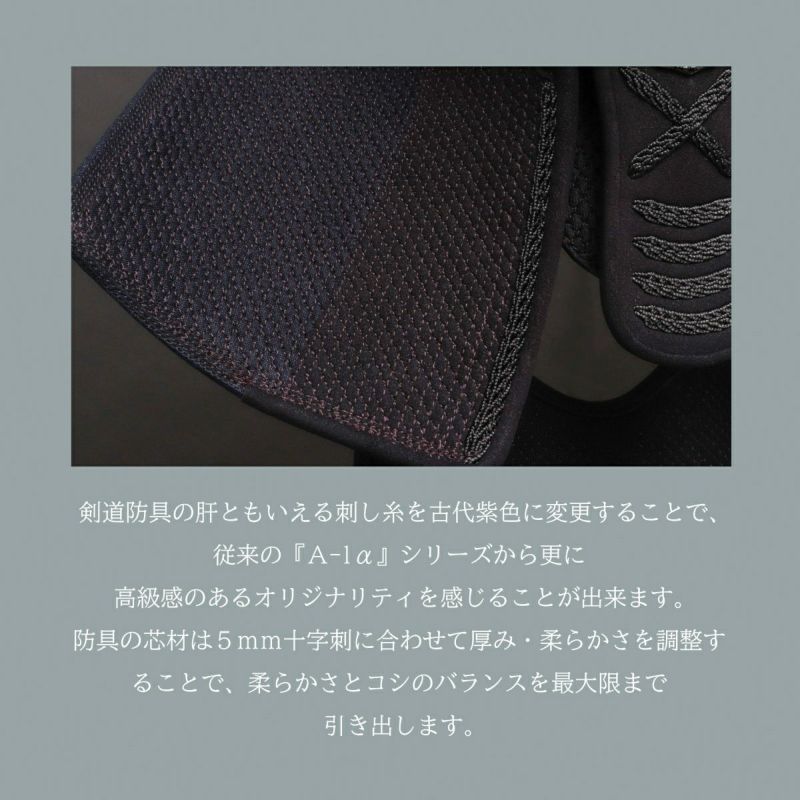 A-1αMarkX 5mmクラリーノ十字刺 剣道防具セット