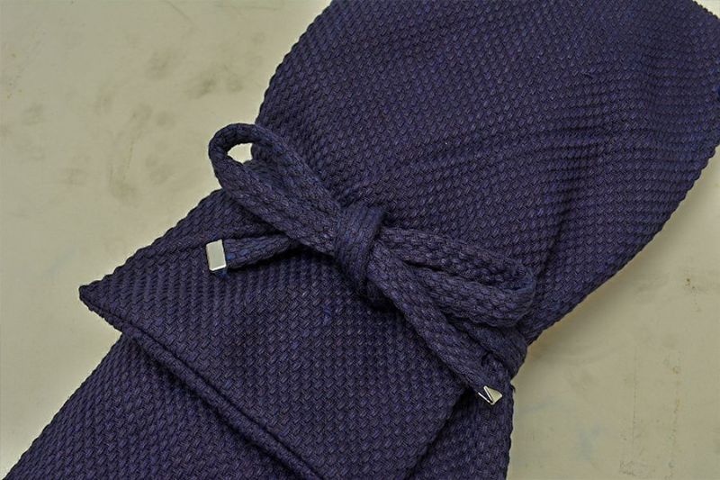 裏生地付 織刺藍染竹刀袋 3本入【竹刀袋】