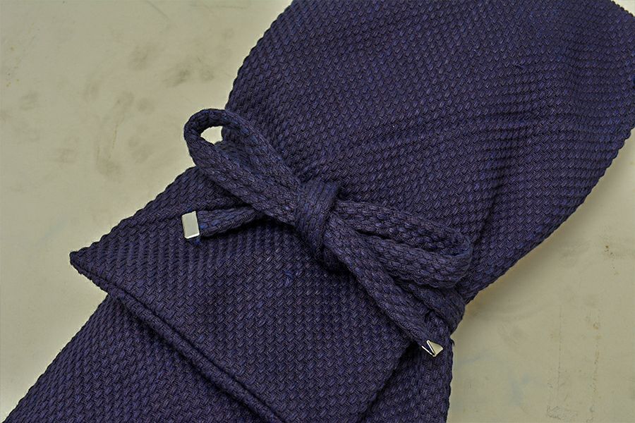 裏生地付 織刺藍染竹刀袋 3本入【竹刀袋】