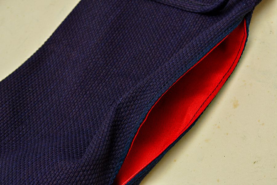 裏生地付 織刺藍染竹刀袋 3本入【竹刀袋】